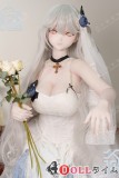 人偶箱庭 Doll Hakoniwa 160cm Eカップ Asebiヘッド シリコンヘッド＋TPEボディ 白いウェディングドレス姿の白髪アニメ風ラブドール