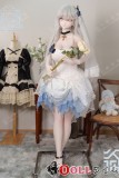 人偶箱庭 Doll Hakoniwa 160cm Eカップ Asebiヘッド シリコンヘッド＋TPEボディ 白いウェディングドレス姿の白髪アニメ風ラブドール