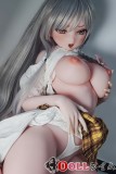 Elsa Babe 144cm Gカップ 小川梨花ヘッド シリコン製 ホワイトクロップドトップとチェックミニスカート 巨乳アニメ風ラブドール