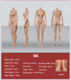 DOLL SENIOR 161cm Eカップ レイ温娜多ヘッド シリコン製 白いコートと黒ストッキングのアニメラブドール 二次元美少女ボディ