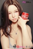 FUDOLL 157cm Iカップ 小北シリコンヘッド＋TPEボディ 灰色タンクトップ姿の爆乳ラブドール 長髪で艶やかな巨乳ボディ