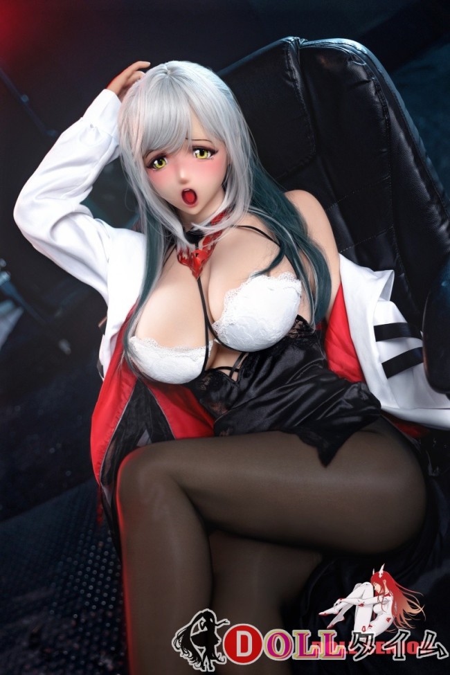 DOLL SENIOR 161cm Eカップ レイ温娜多ヘッド シリコン製 白いコートと黒ストッキングのアニメラブドール 二次元美少女ボディ