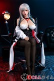DOLL SENIOR 161cm Eカップ レイ温娜多ヘッド シリコン製 白いコートと黒ストッキングのアニメラブドール 二次元美少女ボディ
