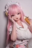 Elsa Babe 148CM S/M/Lカップ RAD048 小川梨花ヘッド フルシリコン製 白いワンピース 粉髪ラブドール アニメ 美少女フィギュア風ラブドール