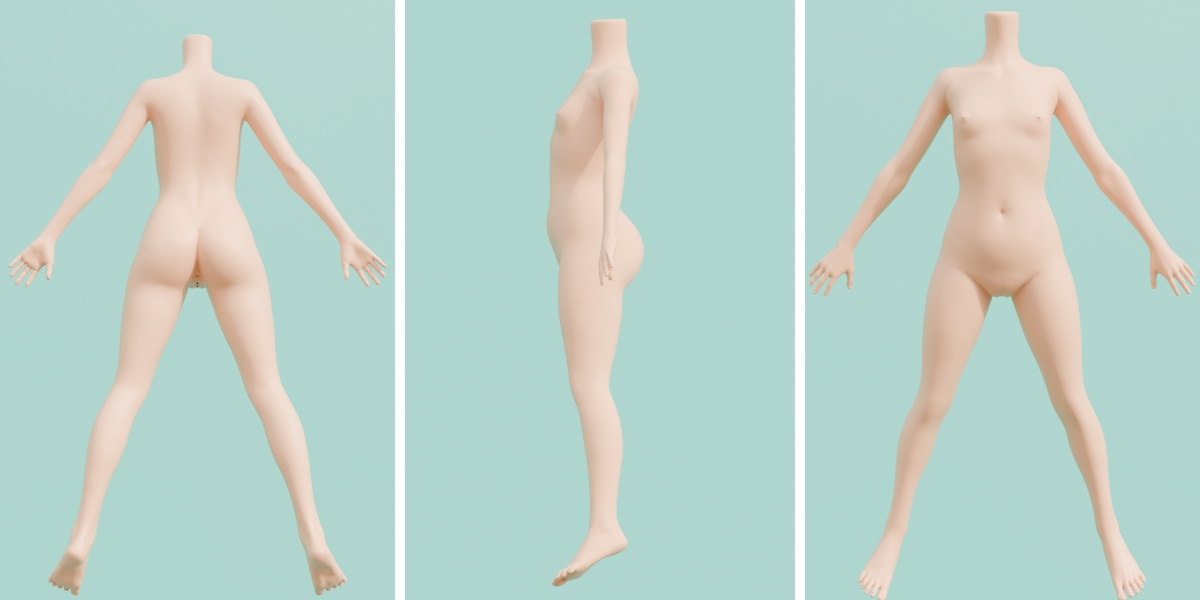 irokebijin 色気美人 110cm バスト平 Flat体型 ボディ参考画像