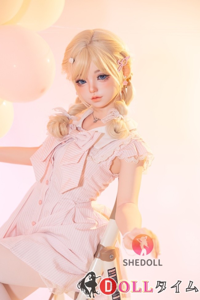 SHEDOLL 152cm AAカップ 東笙2.0ヘッド 材質選択可能 ラブドール jk 肉色ストッキング 浅ピンクワンピース