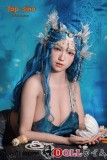 美人魚風のラブドール トルソー ブルーヘア Top-Sino製