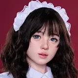 BQDOLL 156cm Gカップ B1川崎由美ヘッド  フルシリコン製 白い軽やかなシースルートップス×情趣ストッキングの超乳ラブドール