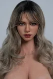 TOP-CYDOLL 168cm Fカップ Maggieヘッド シリコン製 ラブドール 実践 白色ルーズシャツ 金髪欧美風ラブドール