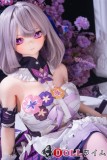 JSL doll 146cm 小蝶ヘッド ビニールヘッド+TPEボディー 美少女アニメ風 紫色露肩ロングドレス 清純二次元ドール