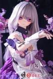 JSL doll 146cm 小蝶ヘッド ビニールヘッド+TPEボディー 美少女アニメ風 紫色露肩ロングドレス 清純二次元ドール