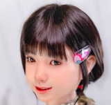 J-cute 137cm AAカップ 萌咲ヘッド フルシリコン製 ピンクタンクトップの清純可愛いラブドール