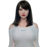 Real Lady 159cm Hカップ R8-ROS-MAXヘッド フルシリコン製 白ロゴトップ×黒レースランジェリーの金髪欧米セクシードール