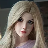 Real Lady 159cm Hカップ R8-ROS-MAXヘッド フルシリコン製 白ロゴトップ×黒レースランジェリーの金髪欧米セクシードール