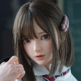 Firefly Diary 蛍火日記 Maxシリーズ 165cm Cカップ 三目ヘッド  フルシリコン製 ストライプシャツ×黒スカート×黒ロングソックス 長椅子で魅せるJK美少女ポーズ集