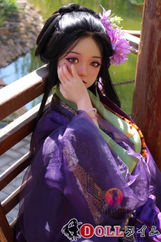 SHEDOLL 145cm Gカップ 艾琳Aileenヘッド フルシリコン製 花魁ドール 紫色古装姿の美少女が屋外で艶やかに佇む