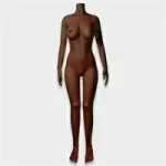 Doll Senior 148cm Cカップ 弥耶（Miye）ヘッド  TPE/シリコン材質選択可能 ブラック＆ホワイトドレス＆ホワイトストッキング 大小姐タイプ ラブドール