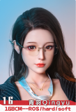 Doll Senior 148cm Cカップ 弥耶（Miye）ヘッド  TPE/シリコン材質選択可能 ブラック＆ホワイトドレス＆ホワイトストッキング 大小姐タイプ ラブドール