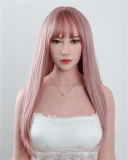 FANREAL 166cm Jカップ Mirella-rosヘッド  フルシリコン製 黒白花柄和服風 超乳ラブドール