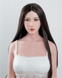 FANREAL 168cm Fカップ Vanessaヘッド フルシリコン製 灰色ランジェリー×黒ストッキング 欧米風ドール