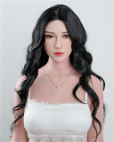 FANREAL 168cm Fカップ Vanessaヘッド フルシリコン製 欧米風スポーティー 巨乳ドール 白Tへそ出し×超ミニスカート