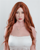 FANREAL 168cm Fカップ Vanessaヘッド フルシリコン製 欧米風スポーティー 巨乳ドール 白Tへそ出し×超ミニスカート