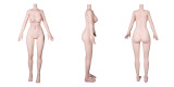 XYGO 141cm Cカップ 猫村栞ヘッド  ビニールヘッド+TPEボディー 黒ロングドレス 二次元美少女ドール
