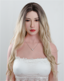 FANREAL 168cm Fカップ Vanessaヘッド  フルシリコン製 超乳 欧米風ラブドール 白の半透明包臀ドレス