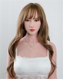 FANREAL 168cm Fカップ Vanessaヘッド  フルシリコン製 超乳 欧米風ラブドール 白の半透明包臀ドレス
