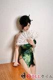 YFDOLL 156cm Iカップ 麻友ヘッド  フルシリコン製 清楚系ラブドール 中国風グリーンチャイナドレス美少女