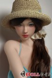 かわいいラブドール 草帽コーデ 全身写真