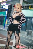 YFDOLL 163cm Eカップ 郁香ヘッド フルシリコン製 黒ランジェリーと網タイツのギャル風リアルドール