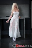 YFDOLL 163cm Eカップ 雪卉ヘッド  フルシリコン製 白ワンピースの病娇風リアルドール