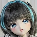MW Girl(魔物姫) 115cm 巨乳 莉露姆ヘッド TPE/シリコン製ボディー 深色レザー衣装と白ストッキングのアニメ風リアルドール