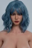 TOP-CYDOLL 168cm Fカップ Stellaヘッド  フルシリコン製 白シースルートップスとブラックランジェリーの欧米風リアルドール