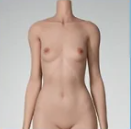 TOP-CYDOLL 168cm Fカップ Stellaヘッド  フルシリコン製 白シースルートップスとブラックランジェリーの欧米風リアルドール