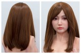 【アートワークカスタム版】Top-Sino TYPE グラビア 171cm Dカップ T39  フルシリコン製 清楚系 美人 実践向け 白タートル×ブラウンミニスカート美脚ドール