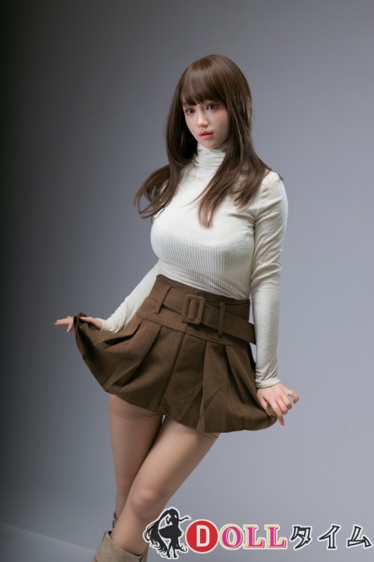 【アートワークカスタム版】Top-Sino TYPE グラビア 171cm Dカップ T39  フルシリコン製 清楚系 美人 実践向け 白タートル×ブラウンミニスカート美脚ドール