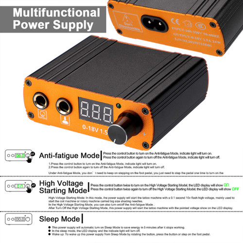 Multifunction Mini Tattoo Power Supply