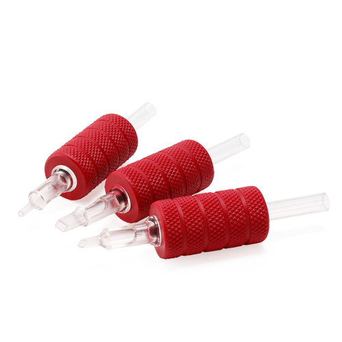 100PCS - 25mm Red Disposable Silicone Grips Tubes (I)
