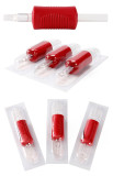 100PCS - 25mm Red Disposable Silicone Grips Tubes (II)