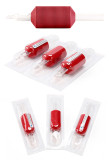 100PCS - 25mm Red Disposable Silicone Grips Tubes (III)