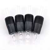 100PCS - 25mm Black Bat Disposable Silicone Grips Tubes