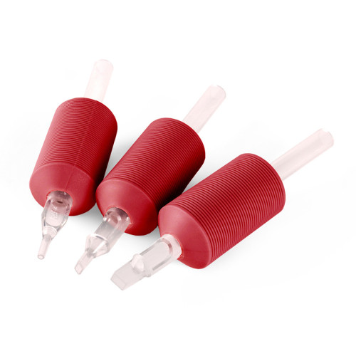 100PCS - 25mm Red Disposable Silicone Grips Tubes (III)