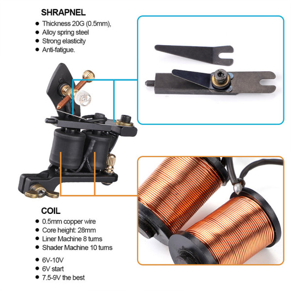 US 30.00 Professional New Coil Tattoo Machine Gun Shader and Liner