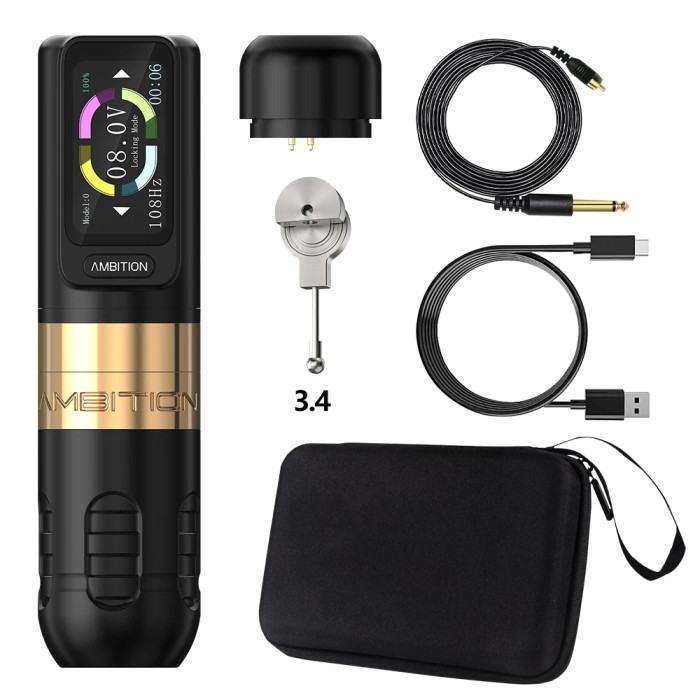New Zetton Touch Screen Wireless Tattoo Battery Pen Machine