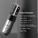 New FX-6 Pro Wireless Tattoo Battery Pen Machine With 2 Batteries