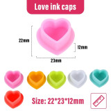 100PCS New Heart-shaped Soft Silicone Disposable Tattoo Ink Cups