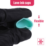 100PCS New Heart-shaped Soft Silicone Disposable Tattoo Ink Cups