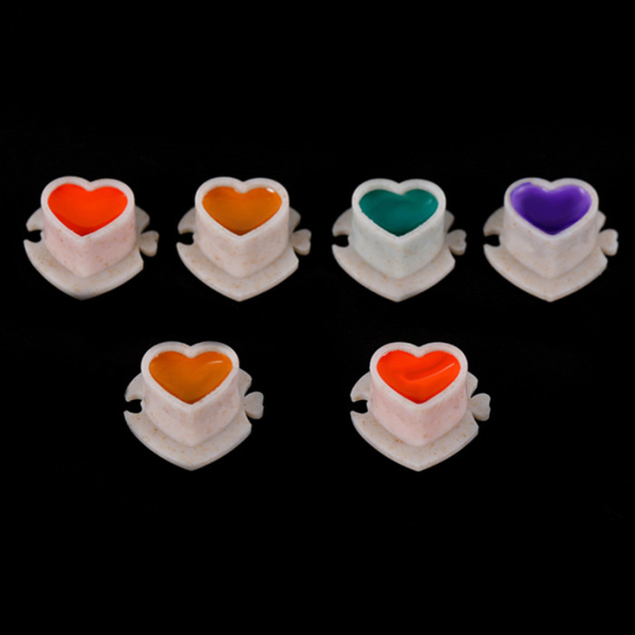 200PCS New Heart-shaped Eco-friendly Disposable Tattoo Ink Cups